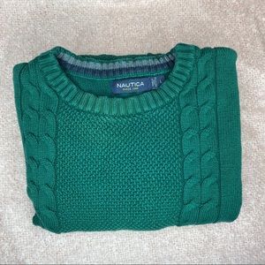 Nautica Men’s Dark Green Crew neck  sweater